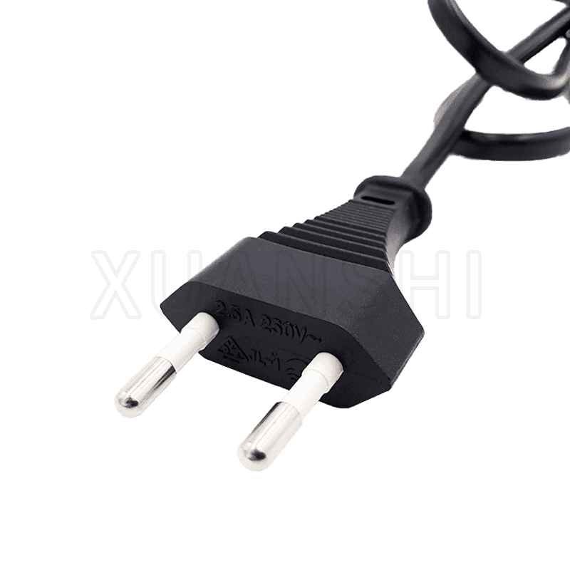 European 2 pin plug power cord JL-1