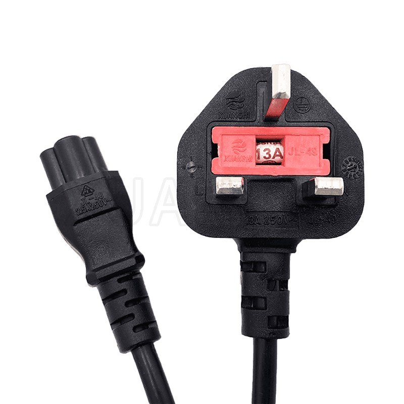 UK 3 pin plug power cord with C5 connector JL-49,JL-48