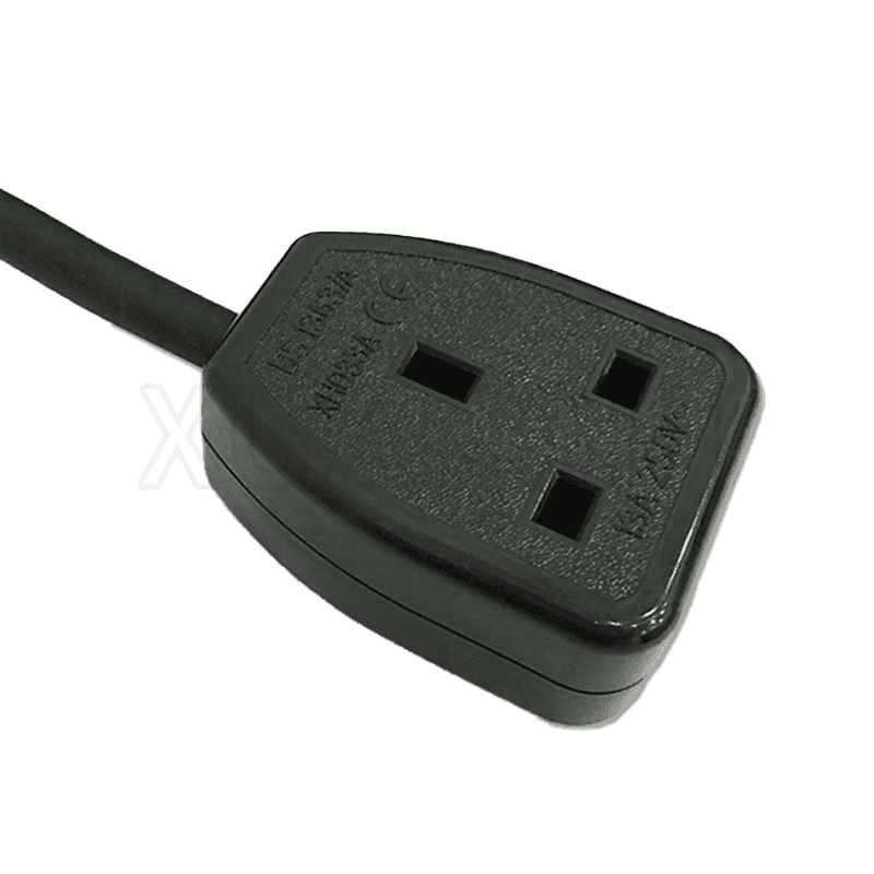 UK 3 pin plug power cord with socket JL-49,JL-49B