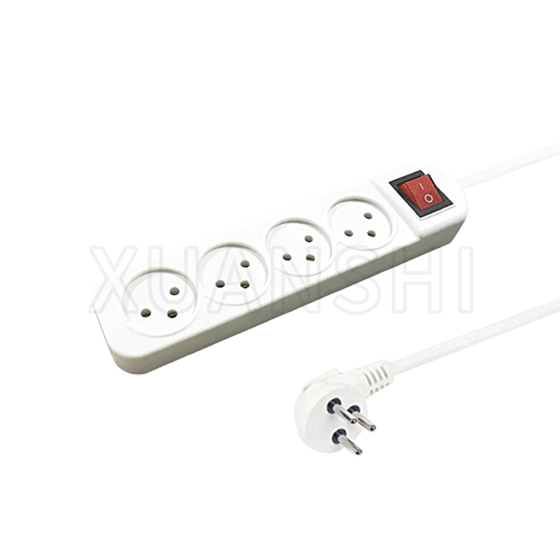 Israel 4 way power strip with switch JL-10A,XS-XBK4