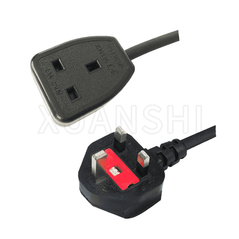 UK socket power extension cord JL-49,JL-49B